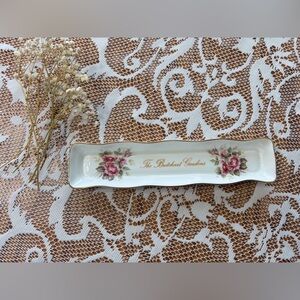 Floral Porcelain Trinket Box Made In England